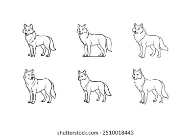 Dibujos de lobo blanco y negro para colorear para niños y adultos. Perfecto para la relajación y la creatividad.







