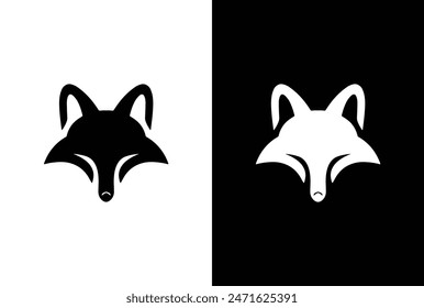 black and white wolf head