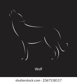 Black and White Wolf Logo For Editing