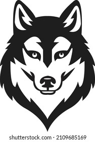 Black and White Wolf Vector