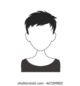 Black and white woman avatar nr. 21