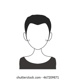 Black and white woman avatar nr. 25