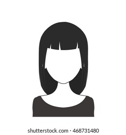 Black and white woman avatar nr. 37
