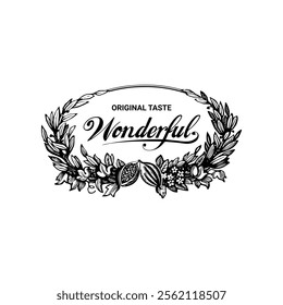 black and white wonderful logo design