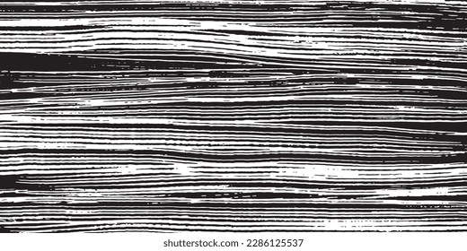 Textura de madera en blanco y negro con venas horizontales. Fondo de madera vectorial. Pared de tableros de techo. Placas secas. Efecto Grunge. textura de Shabby