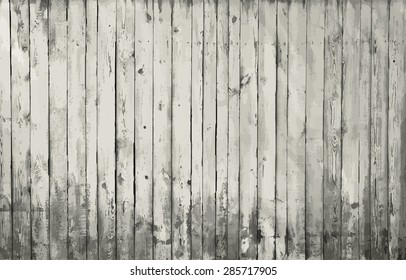 black and white wooden background, old gray wall, vector