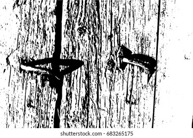Black and white wooden texture. Vector.