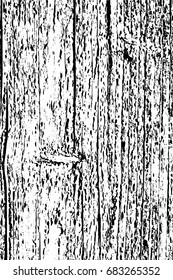 Black and white wooden texture. Vector.