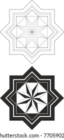 Black & white wooden tile pattern