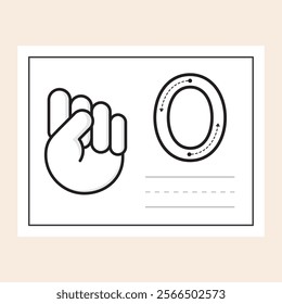 Black and White worksheet designed to help students learn and practice numbers. Activity made with cute and clean graphics ready to trace, color, write and improve finger counting.