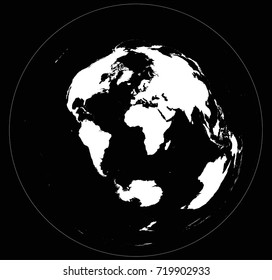 Black and white world in Azimuthal Equidistant projection