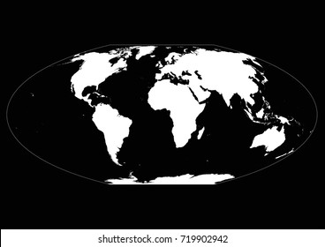 Black and white world in Flat Polar Quartic projection