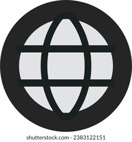 Icono del mundo blanco y negro