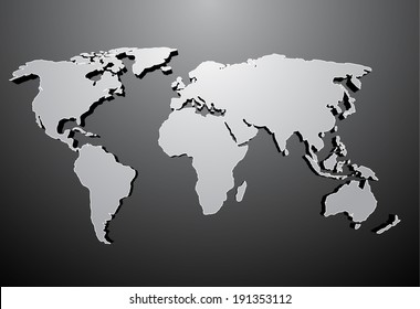 black and white world map