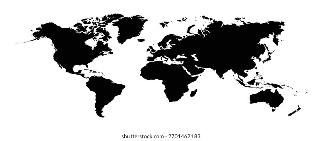 Concepto de mapa del mundo en blanco y negro