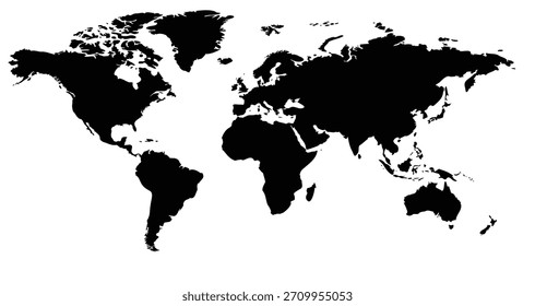 black and white world map concept