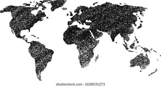  black and white world map image with texture