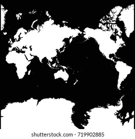 Black and white world in Mercator projection