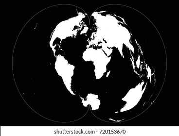 Black and white world in Polyconic projection