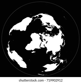Black and white world in Two Point Equidistant projection