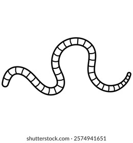 Black and White Worm Line Art worm insect invertebrate animal