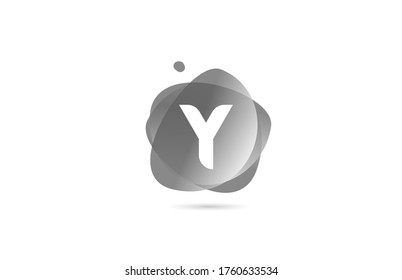black white Y alphabet letter logo for company and business with gradient design. Pastel colour for corporate identity