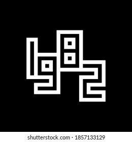 Texto del año 1982 en blanco y negro. Ilustración del vector