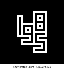 Black and white year 1985 text. Vector illustration