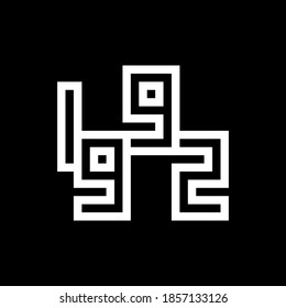 Black and white year 1992 text. Vector illustration