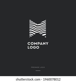 Diseño de logotipos de cebra en blanco y negro. Ilustración vectorial creativa con líneas.