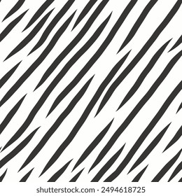 Black and white zebra print. Vector illustration