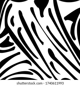 black and white zebra stripe pattern fashion design