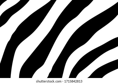 Schwarz-weißer Zebrastreifen-Hintergrund. Zebra-Hintergrund.Vektorillustration-Abbildung.
