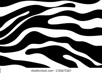 Black and white zebra stripes background. Zebra background.Vector illustration.