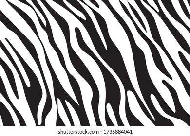 Black and white zebra stripes background. Zebra skin. Zebra background.Vector illustration.