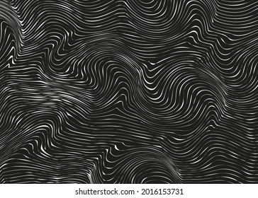 Schwarz-weißer Zebra-Streifen, abstrakter Hintergrund. Vektorgrafik