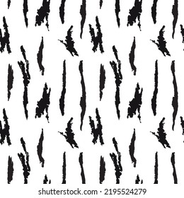 Black and white zebra style seamless pattern. Vector illustration. 
