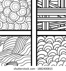 Black and white zentagle. Vector image for textile, toys, books and your design.