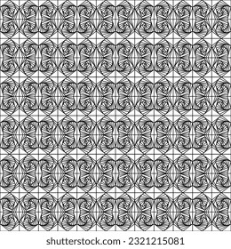 Black and white zentangle paradox vector pattern background