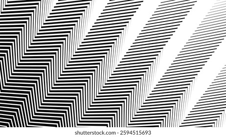 Black and white zig zag line pattern abstract background for backdrop or fabric style