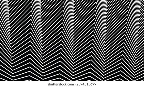 Black and white zig zag line pattern abstract background for backdrop or fabric style