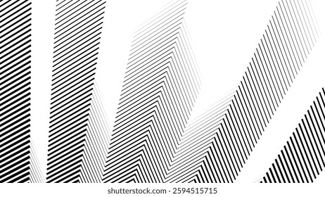 Black and white zig zag line pattern abstract background for backdrop or fabric style
