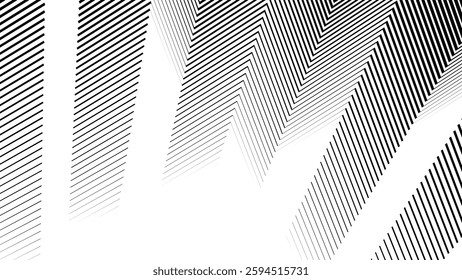 Black and white zig zag line pattern abstract background for backdrop or fabric style