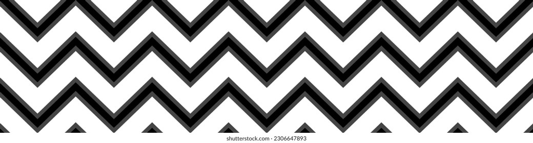 Black and white zig zag lines. Modern abstract digital geometric pattern background. Vector EPS 10