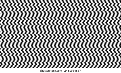 Black and white zig zag pattern background for fabric style or texture element