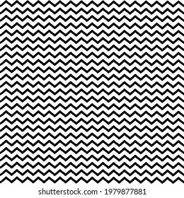 Schwarz-Weiß-Zag-Zag auf nahtlosem Hintergrund. Handgezeichnetes Zickzackmuster. Vektorabstrakte Zickzack-Tapete.