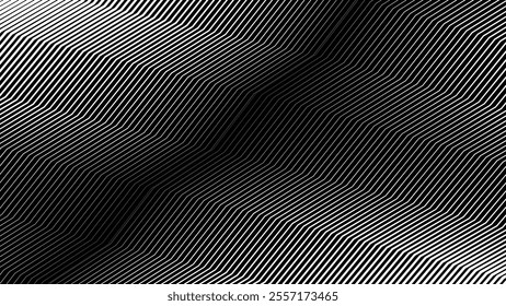 Black and white zig zag stripes line pattern abstract background for backdrop or fabric style