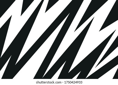 Schwarz-Weiß-Zag-Muster