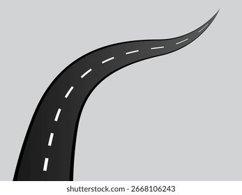 Diseño de carretera en Zigzag en blanco y negro