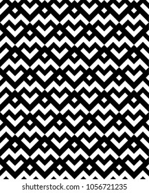 black and white zigzag stripes pattern. Geometric repeating pattern of zigzag. Vector background design